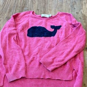 Vineyard Vines Pink Sweater with Navy Whale